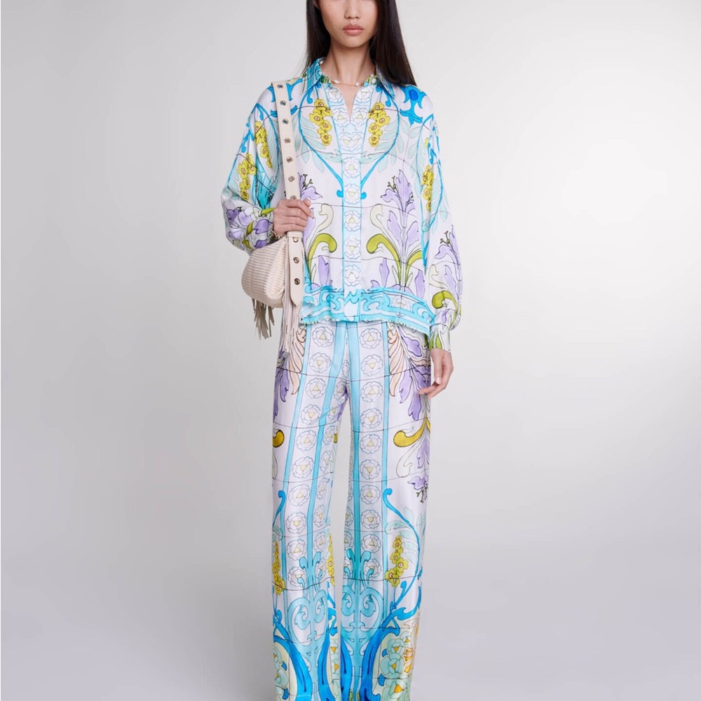 Maje Multicolor Patterned Blouse